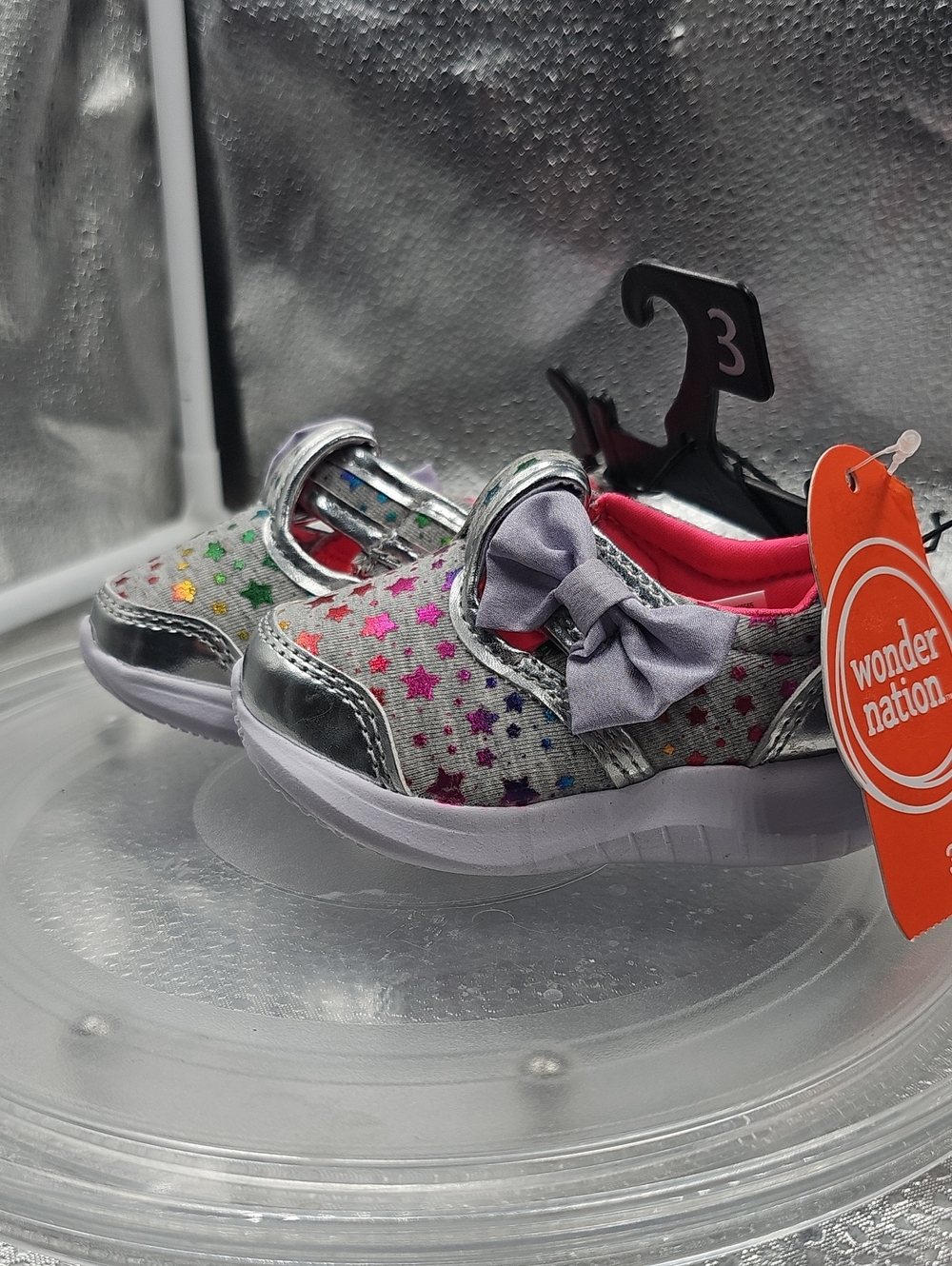 I Rainbow Shoes Toddler Size 3 White Bottoms Wonder Nation - Picture 2 of 5